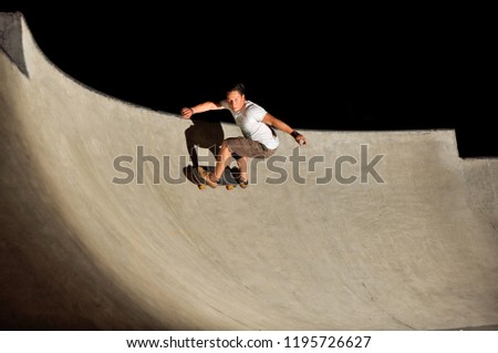 Similar – Image, Stock Photo bomb drop Snowboard Action