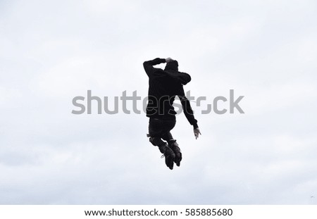 Similar – Image, Stock Photo streetyoga Gymnastics Yoga