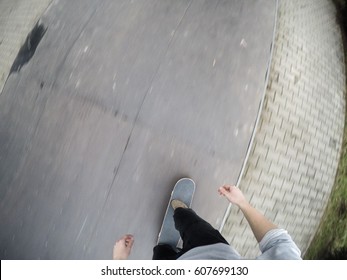 Skateboarding POV