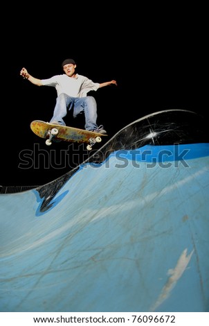 Similar – Image, Stock Photo bomb drop Snowboard Action