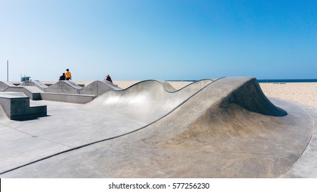 Skatepark On A Beach In California USA