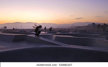 Skater with dread locks in skate park - Powered by Shutterstock