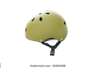 A Skater Helmet Isolated On White Background