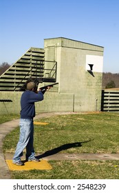 Skeet Shooter Photographed At A Northern Virginia Gun Club.