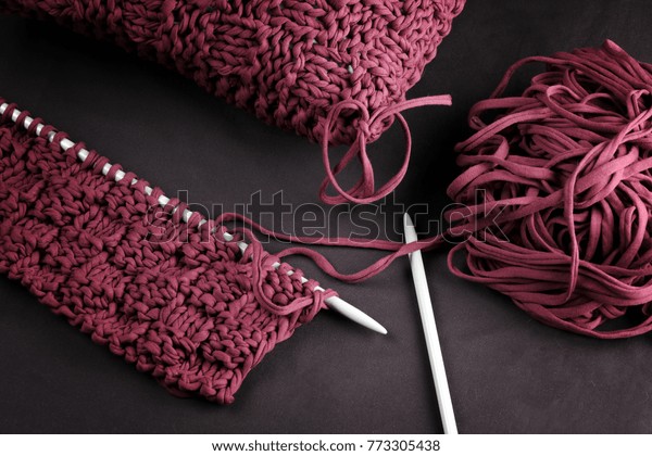 knitting with ribbon yarn