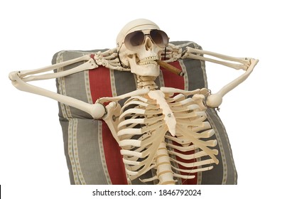 Skeleton Cigar On Deck Chair Smoking Stock Photo 1846792024 | Shutterstock