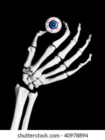 Skeleton Hand Holding An Eyeball