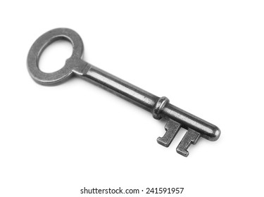 Skeleton Key On A White Background 