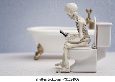 Skeleton On Toilet Images Stock Photos Vectors Shutterstock