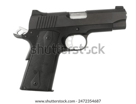 Skeletonized trigger on a 45 caliber semi auto handgun