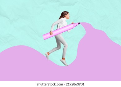 sketch poster collage of little kid coloring background with lilac marker pen isolated studio workshop - Powered by Shutterstock