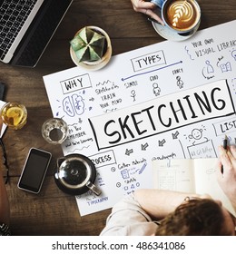 Sketching Visual Notes Design Handwriting Ideas Concept