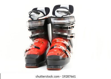 Ski boot isolate on white background - Powered by Shutterstock