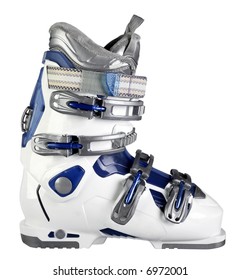 Ski Boot Work-wear Isolated On White Background