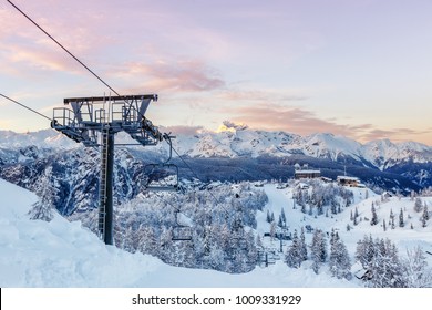 Ski center of Vogel, Triglav natural park, Julian Alps, Slovenia, Europe.