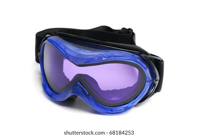 Ski Goggles Isolated On A White Background