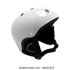 Ski Helmet Isolated On White Background