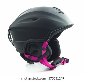 The Ski Helmet Isolated On White Background.