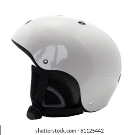 Ski Helmet Isolated On White Background