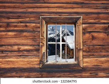 Ski Hut In The Window