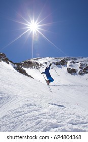 Ski Jumper In Utah, USA