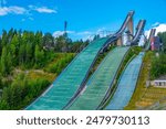 Ski jumping stadium in Finnish town Lahti.