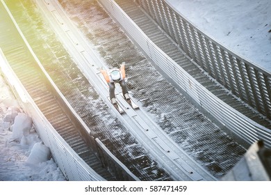 Ski Jumping.Sport Background.