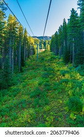 Ski Lift In Banff Alberta Canada In Summer