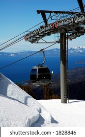 Ski Lift At Lake Tahoe, California