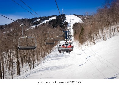 Ski Lift In Mont Tremblant Resort, Canada