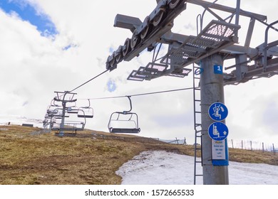 Ski Lift In Mountains Nevis Range