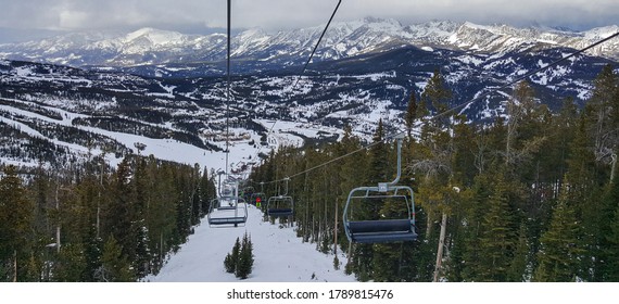 Ski Lifts In Big Sky, Montana