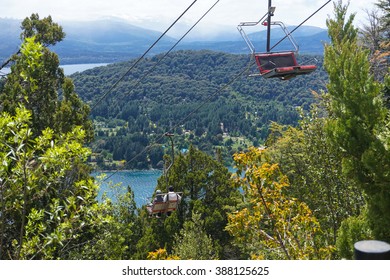 Ski Lifts At Cerro Campanario In Bariloche, Argentina