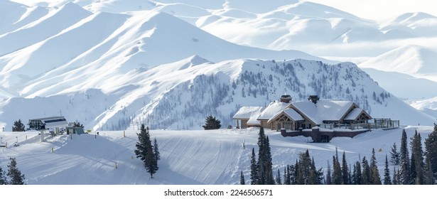 Ski lodge at Sun Valley, Idaho - Powered by Shutterstock