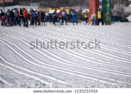 Ski race relay sprint tour slope gate