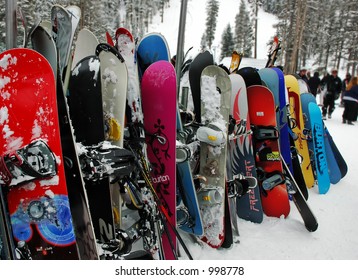 Ski Rack At A Resort