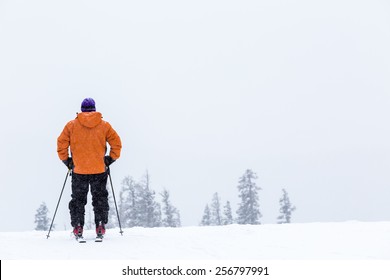 Ski Resort At The End Of The Season After The Snow Storm In Colorado.