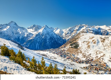 Ski Resort In French Alps