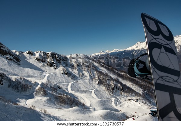 Ski Resort Krasnaya Polyana Sochi Track Stock Photo Edit Now