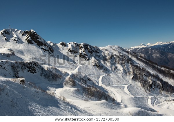 Ski Resort Krasnaya Polyana Sochi Track Stock Photo Edit Now