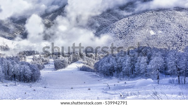 Ski Resort Krasnaya Polyana Sochi Wonderful Stock Photo Edit Now