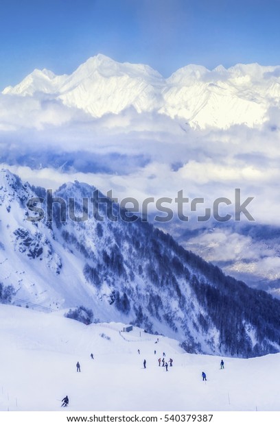 Ski Resort Krasnaya Polyana Sochi Wonderful Stock Photo Edit Now