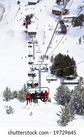 Ski Resort Les Arcs. France