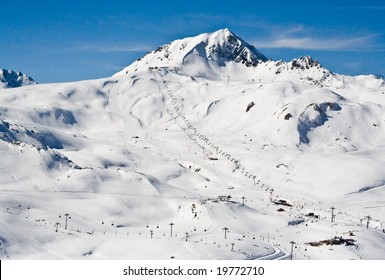 Ski Resort Les Arcs. France