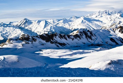 Ski Resort Les Arcs. France