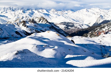 Ski Resort Les Arcs. France