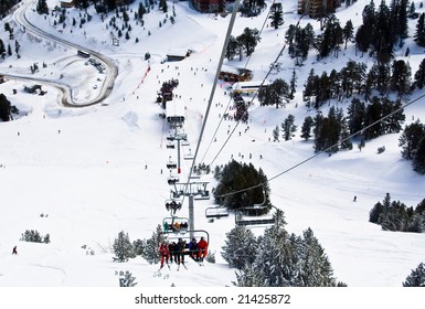 Ski Resort Les Arcs. France