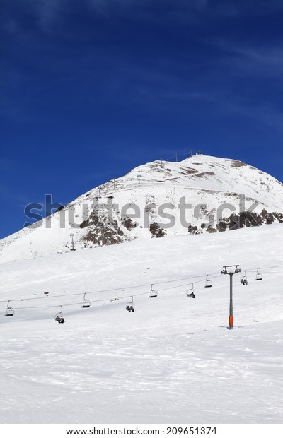 Ski resort at nice winter day. Caucasus\
Mountains. Georgia,\
Gudauri.