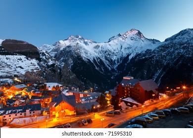 Ski Resort At Night