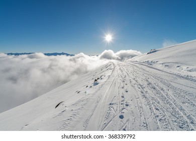 Ski Resort Rosa Khutor, Krasnaya Polyana, Sochi, Russia.